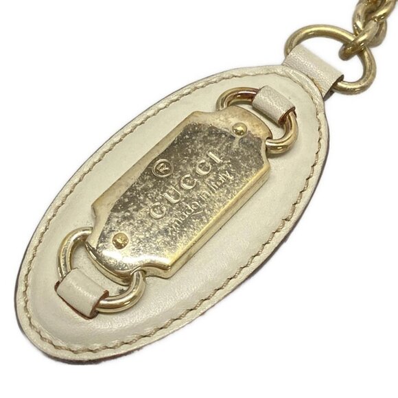 Auth GUCCI Guccissima - Gray-Beige Leather Bag Charm - Picture 4 of 5